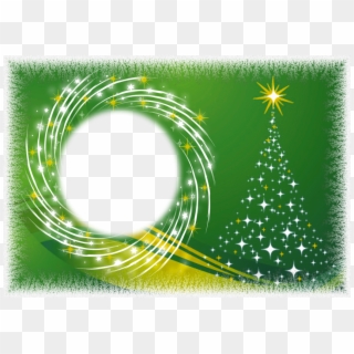 Green Christmas Png Photo Frame - Christmas Tree Background Clipart