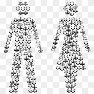 Stick Figure Clipart - Gender Equality Figures - Png Download