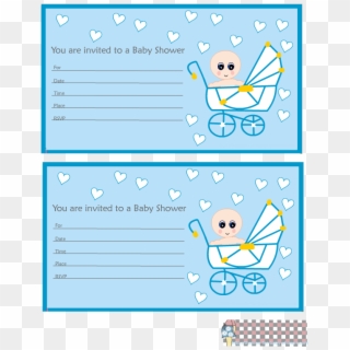 Cute Baby Shower Invitations For A Boy Template , Png - Baby Girl Gift Tags Clipart