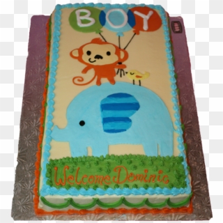 Babyshowerthree-2 - Baby Shower Cakes For Boys Sheet Cake Clipart