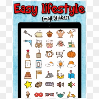 Easy Lifestyle Emoji Stickers - Cartoon Clipart