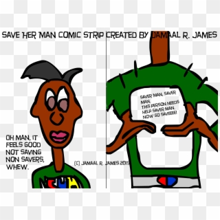 Save Her Man Comic Strip Created By Jamaal R - Cartoon Clipart