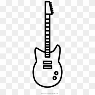 Electric Guitar Coloring Page - Una Guitarra Fácil De Dibujar Clipart