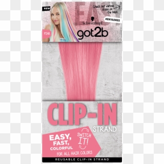 Long Clip Hair Dye - Blond - Png Download