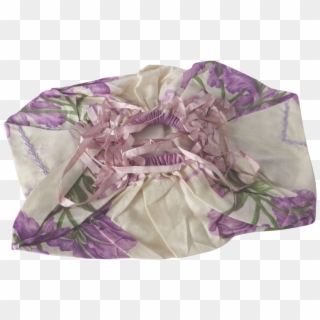 Early 1900 Era What-not Drawstring Floral Bag ~ Floral - Bag Clipart