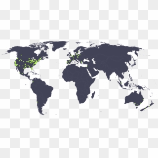 Locations - Map Of The World Black Clipart
