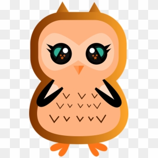 Owl Cartoon Character Cute Childish Animals Birds - Cartoon Clipart