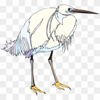 White And Blue Heron Svg Clip Arts 600 X 559 Px - Crane-like Bird - Png Download