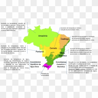 Adaptado De Brasil E Ipcc Ar5 América Do Sul (2014) - Mapa Dos Biomas Brasileiros Clipart