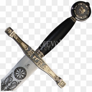 Black-gold Excalibur Sword - Decorative Sword Hilts Clipart