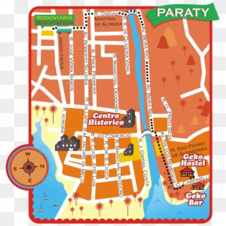 Map Of Paraty - Paraty Map Clipart