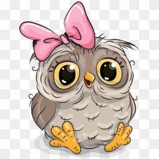 Owl Cute Cartoon Illustration Stock Download Hd Png - Owl Listening Music Clipart