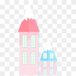 Cartoon Simple Blue Pink Png And Psd - House Clipart