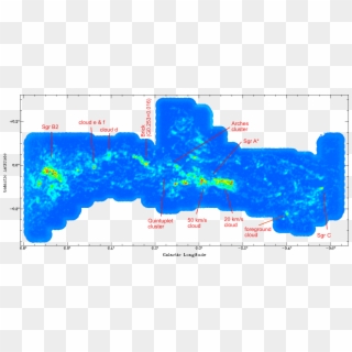 Map Of The Central Molecular Zone - Cmz Galactic Center Clipart