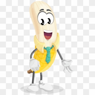 Peeled Banana Cartoon Vector Character Aka Mister Bananashake - Cartoon Clipart
