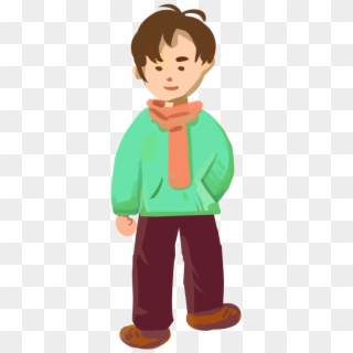 Hand Painted Fresh Winter Teenager Png And Psd - Cartoon Lteenager Png Clipart