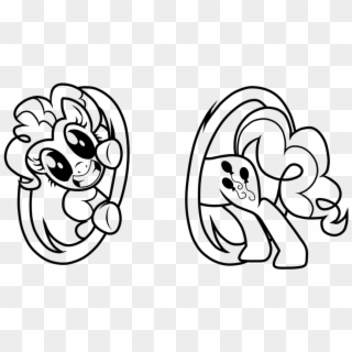 Pinkie Pie Stencil - Pinkie Pie Png Black White Clipart