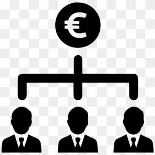 Euro Earnings Business Group People Businessmen Svg - Organizational Chart Icon Png Clipart