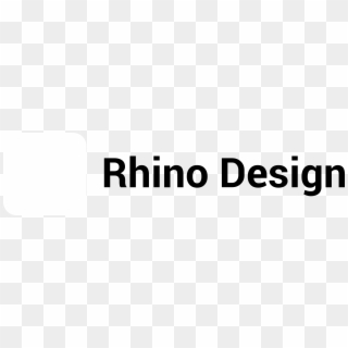 Rhino Design Wordmark Logo Black And White - Graphics Clipart