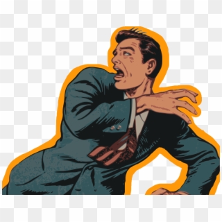 #ftestickers #man #scared #suit #comics #comic #retro - Graphic Novel Character Png Clipart
