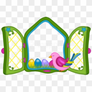Free Png Download Easter Window With Eggs And Chicken - Windows Clipart Transparent Png
