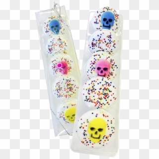 White Chocolate Covered Oreos With Candy Skull Topper - Smiley Clipart