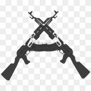 Free Png Guns Crossed Png Image With Transparent Background - Guns Black And White Clipart