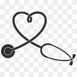 Monogrammed Heart Stethoscope Car Decal - Stethoscope Heart Svg Free