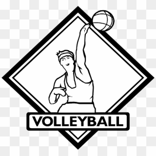 Volleyball Logo Black And White - Courier Service Logo Art Clipart