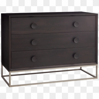 Spencer 3 Drawer Dresser In Antique Silver With Cocoa - Chest Of Drawers Clipart