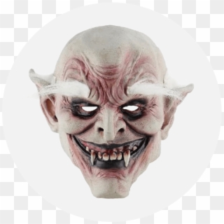 Spooky White-browed Vampire Mask - Mascaras D Diablo Clipart
