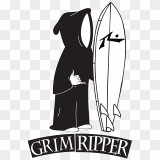 Grim Ripper Rusty Surfboards Logo - Grim Reaper Surfboard Clipart
