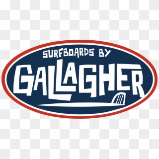Gallagher Surfboards And Skateboards - Vintage Surfboard Logo Clipart