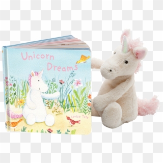 Jellycat Bashful Unicorn With Unicorn Dreams Children's - Stuffed Toy Clipart