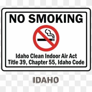 Idaho No Smoking Sign - Smoking Clipart