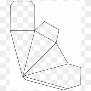 Molde Piramide Png - Caixa Piramide Molde Clipart