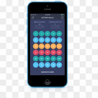 Lottery Balls Ios App Running On An Iphone Showing Clipart