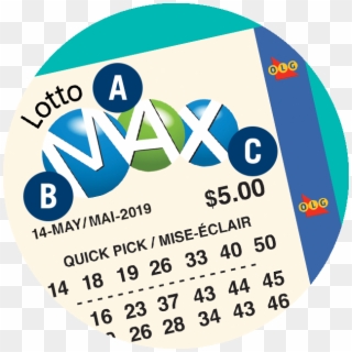 A Lotto Max Ticket - Circle Clipart