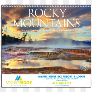 Picture Of Rocky Mountains Wall Calendar - Mammoth Hot Springs Sunset Clipart