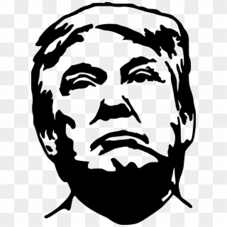 Trump-sillouette File Size - Trump Face Black And White Clipart
