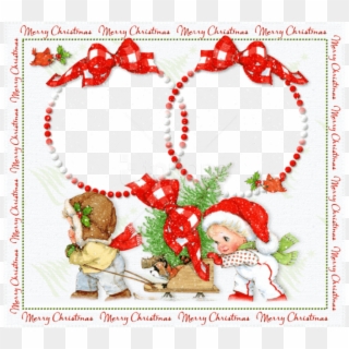 Free Png Merry Christmas Snowy Photo Frame With Kids - Felicitaciones Fin De Año 2019 Clipart