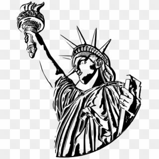 Liberty Statue America Patriotic Usa Independence - Us Dollar Coin Clipart