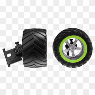 2 Front Wheels With Steering Axle For Green Splash - Tread Clipart