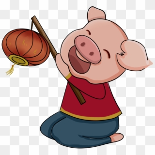 Chinese Style New Year Pig Png And Psd - Cartoon Clipart
