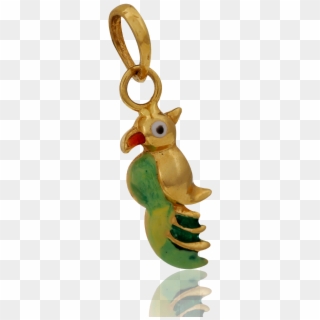 Colourful Parrot Enamel Gold Pendant - Pendant Clipart