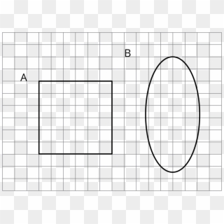 Two Figures On A Grid Labeled A And B - Circle Clipart