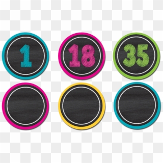 Tcr77280 Chalkboard Brights Numbers Magnetic Accents - Circle Clipart
