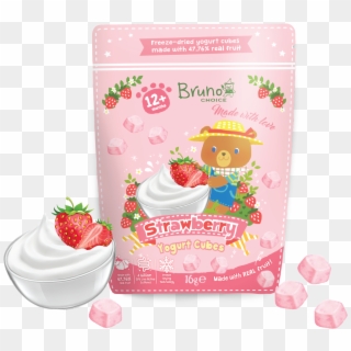 Bruno Choice Strawberry Yogurt Cube 16g - Strawberry Clipart