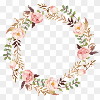 Wedding Invitation Paper Wreath Clip Art - Flower Wreath Transparent Background - Png Download