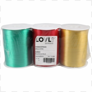 Lovly® Ribbon, 10mm, 250m, Red/gold/green Clipart